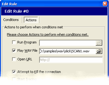 Set rules to trigger actions