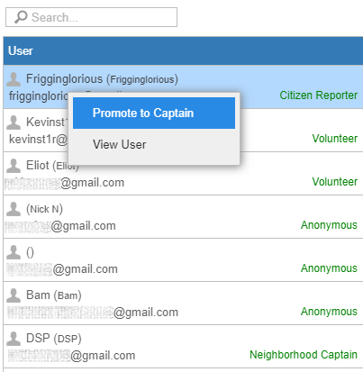 Promoting a citizen volunteer