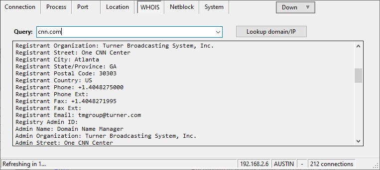 WHOIS browser